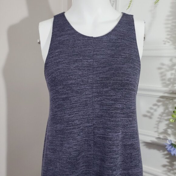 ARITZIA Wilfred Free "Rosa" Flowy Blue Heathered Jersey Knit Tank Dress - Picture 7 of 11